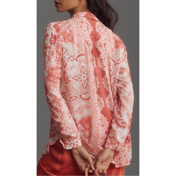 Pilcro from Anthropologie the relaxed roomy button down shirt size small - Picture 2 of 9